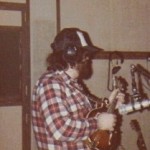 DLC tearing it up on the mandolin in the studio sometime in the mid-1980s